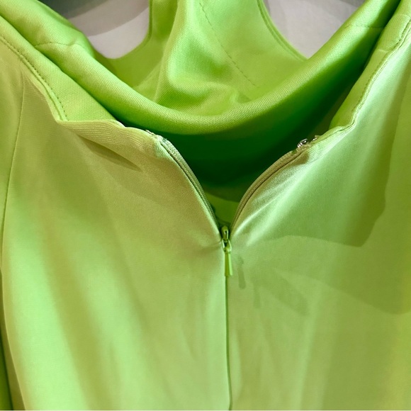 IEENA for Mac Duggal Cutout Strappy Back Column Dress Sz 8 Green Maxi Gown - Picture 15 of 15